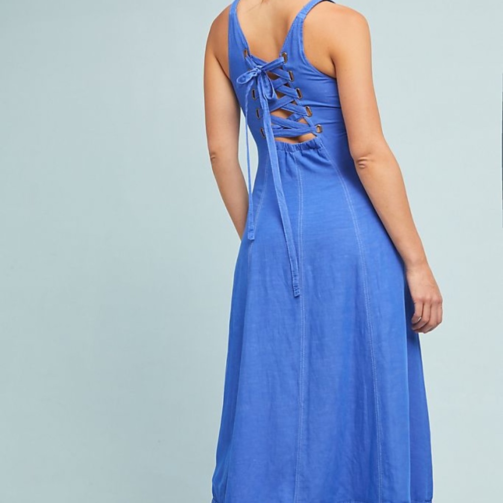 ANTHROPOLOGIE Elseby Lace-Up Dress by Maeve L NWT